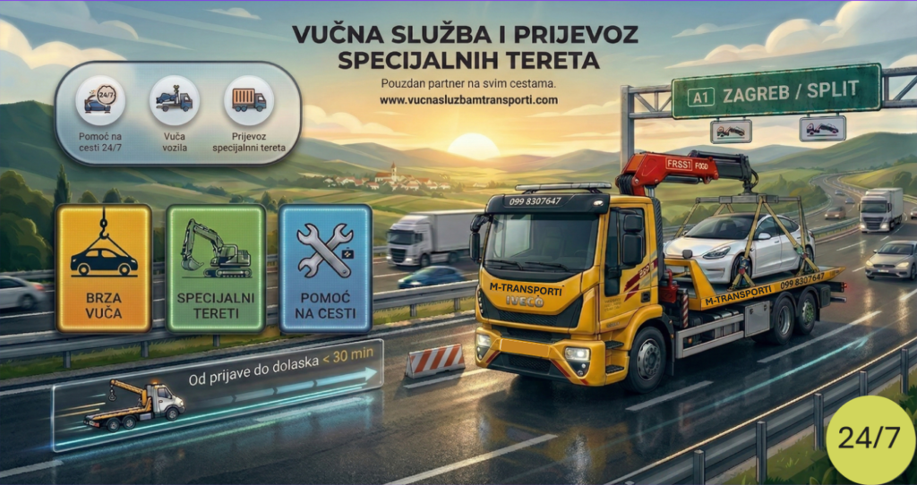 Vučna službau Šibeniku, Dalmaciji, Hrvatskoj koja ima izvrsnu suradnju s domaćim i europskim asistencijama