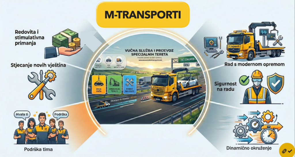 slika za zapošljavanje u m transporti, m transporti zapošljava, vučna služba u šibeniku